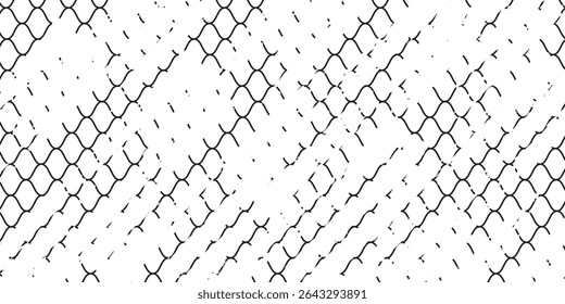Textura de malha para redes de pesca. Grunge padrão para sportswear ou gol de futebol, rede de voleibol, basquete hoop, hóquei, atletismo. ilustração vetorial