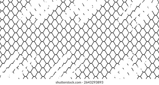 Textura de malha para redes de pesca. Grunge padrão para sportswear ou gol de futebol, rede de voleibol, basquete hoop, hóquei, atletismo. ilustração vetorial
