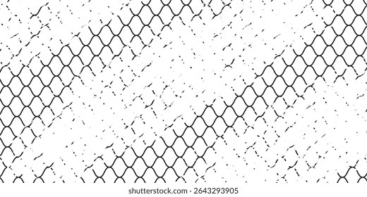 Textura de malha para redes de pesca. Padrão de grunge para roupas esportivas ou gol de futebol, rede de vôlei, basquete, hóquei, atletismo. Fundo Grunge. eps10