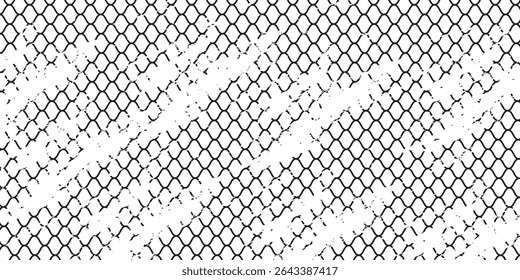 Mesh texture for fishing nets. Grunge pattern for sportswear or soccer goal, volleyball net, basketball hoop, hockey, athletics. Grunge background