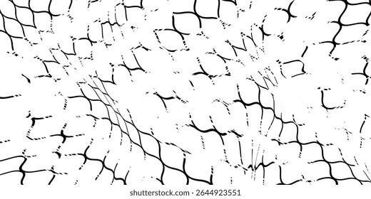 Mesh texture for fishing nets. Grunge pattern for sportswear or soccer goal, volleyball net, basketball hoop, hockey, athletics. Grunge background