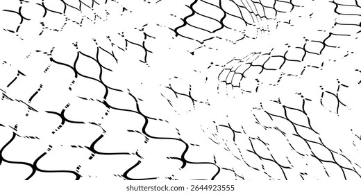 Mesh texture for fishing nets. Grunge pattern for sportswear or soccer goal, volleyball net, basketball hoop, hockey, athletics. Grunge background