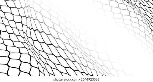 Mesh texture for fishing nets. Grunge pattern for sportswear or soccer goal, volleyball net, basketball hoop, hockey, athletics. Grunge background