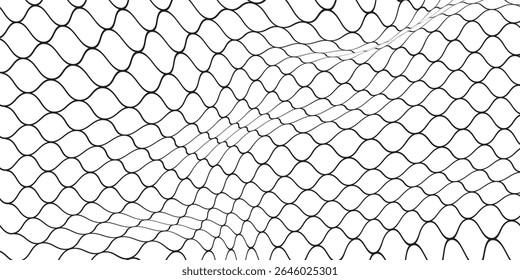 Mesh texture for fishing nets. Grunge pattern for sportswear or soccer goal, volleyball net, basketball hoop, hockey, athletics vector modern
