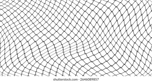 Mesh texture for fishing nets. Grunge pattern for sportswear or soccer goal, volleyball net, basketball hoop, hockey, athletics. Grunge background