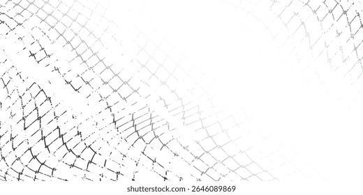Mesh texture for fishing nets. Grunge pattern for sportswear or soccer goal, volleyball net, basketball hoop, hockey, athletics. Grunge background