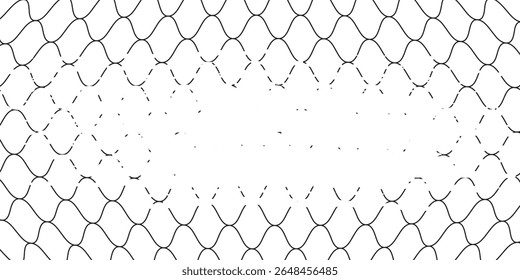 Mesh texture for fishing nets. Grunge pattern for sportswear or soccer goal, volleyball net, basketball hoop, hockey, athletics. Mesh background