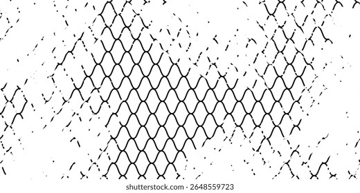 Mesh texture for fishing nets. Grunge pattern for sportswear or soccer goal, volleyball net, basketball hoop, hockey, athletics. Mesh  modern grunge