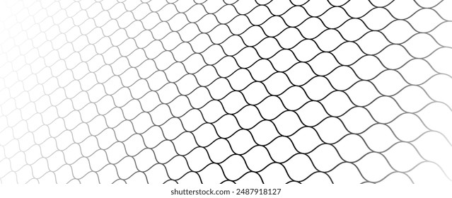 Mesh texture for fishing nets. Seamless pattern for sportswear or soccer goal, volleyball net, basketball hoop, hockey, athletics. Abstract net background for sports. vector