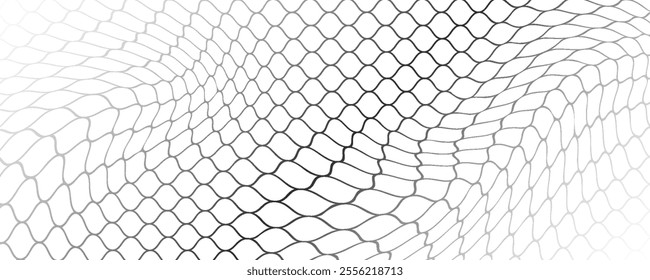 Mesh texture for fishing nets. Seamless pattern for sportswear or soccer goal, volleyball net, basketball hoop. Vector