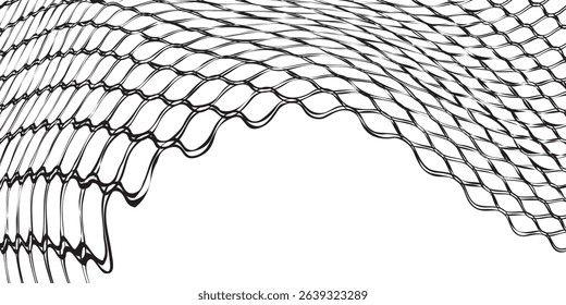 Mesh texture for fishing nets. Seamless pattern for sportswear or soccer goal, volleyball net, basketball hoop. Eps10