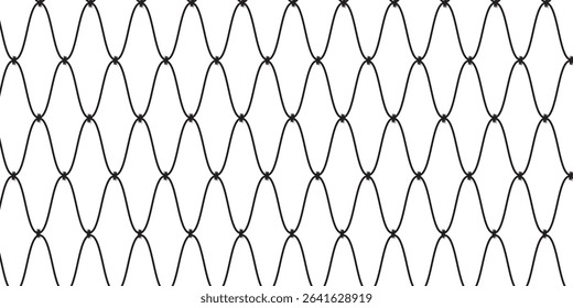 Mesh texture for fishing nets. Seamless pattern for sportswear or soccer goal, volleyball net, basketball hoop, hockey, athletics. Abstract net background for sports