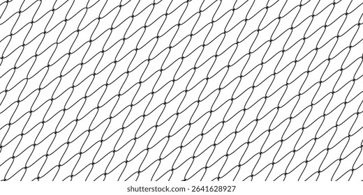 Mesh texture for fishing nets. Seamless pattern for sportswear or soccer goal, volleyball net, basketball hoop, hockey, athletics. Abstract net background for sports