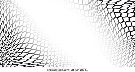 Textura de malha para redes de pesca. Padrão perfeito para roupas esportivas ou gol de futebol, rede de vôlei, basquete, hóquei, atletismo. Fundo líquido abstrato moderno