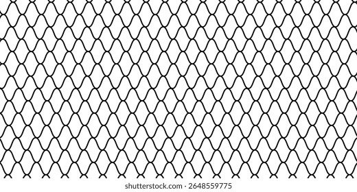 Mesh texture for fishing nets. Seamless pattern for sportswear or soccer goal, volleyball net, basketball hoop, hockey, athletics. Abstract net modern
