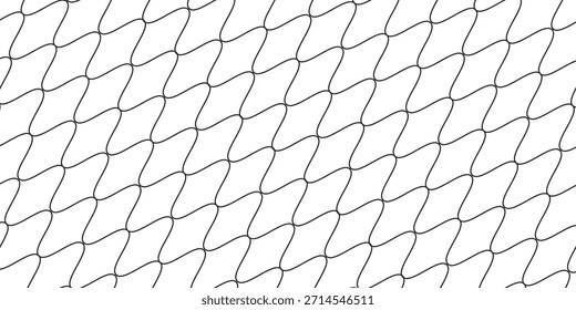 Mesh texture for fishing nets. Seamless pattern for sportswear or soccer goal, volleyball net, basketball hoop, hockey, athletics. Abstract net background for sports. eps 10