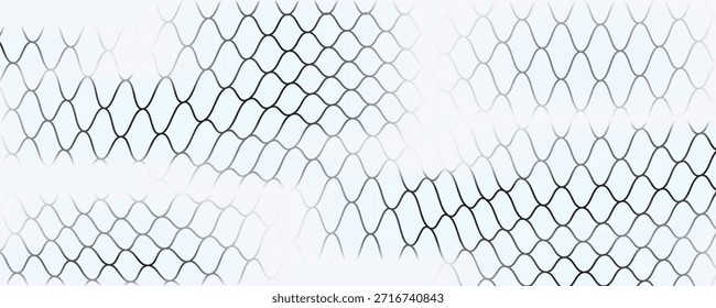 Mesh texture for fishing nets. Seamless pattern for sportswear or soccer goal, volleyball net, basketball hoop, hockey, athletics. Abstract net background for sports