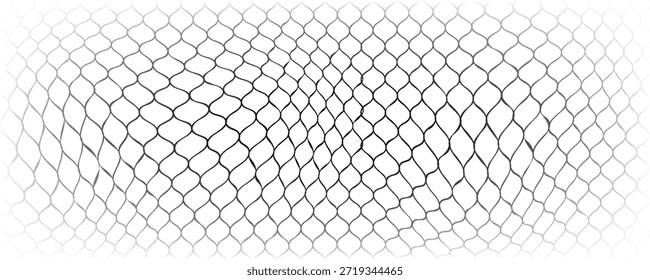 Mesh texture for fishing nets. Seamless black pattern for sportswear or soccer goal, volleyball net, basketball hoop, hockey, athletics.