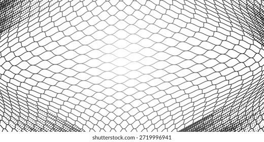 Textura de malla para redes de pesca. Patrón sin fisuras para la ropa deportiva o la portería de fútbol, red de voleibol, Ilustración vectorial.
