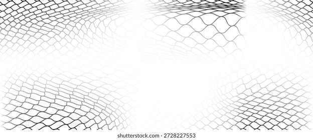 Textura de malha para redes de pesca. Padrão perfeito para roupas esportivas ou gol de futebol, rede de vôlei, basquete, hóquei, atletismo. Fundo líquido abstrato moderno	