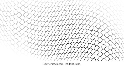 Mesh texture for fishing nets simple art . Sports wear or soccer goal  volleyball net  basketball hoop  hockey  athletics. Mesh net background  white