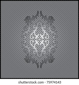 Mesh texture pattern in the center in shades of gray.