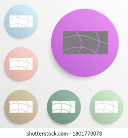 mesh tool badge color set. Simple glyph, flat vector of web icons for ui and ux, website or mobile application