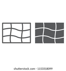Mesh tool line and glyph icon, tools and design, instrument sign, vector graphics, a linear pattern on a white background, eps 10.