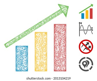 Mesh trend web 2d vector illustration. Abstraction is based on trend flat icon. Network forms abstract trend flat model. Wire frame flat web network isolated on a white background.
