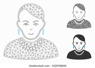 Mesh trendy gay model with triangle mosaic icon. Wire carcass triangular mesh of trendy gay. Vector mosaic of triangle parts in different sizes, and color tints. Abstract 2d mesh trendy gay,