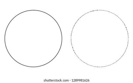 Mesh vector contour circle with flat mosaic icon isolated on a white background. Abstract lines, triangles, and points forms contour circle icons. - Shutterstock ID 1289981626