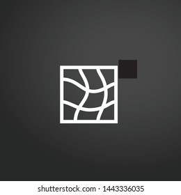 Mesh vector icon. Mesh concept stroke symbol design. Thin graphic elements vector illustration, outline pattern for your web site design, logo, UI. EPS 10.