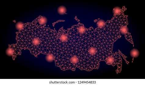 2 025 Map Russia Connection Images Stock Photos Vectors Shutterstock Mesh Vector Map Russia Glare 260nw 1249454833