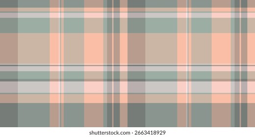 Mesh vector pattern seamless, good texture fabric tartan. Pixel background check plaid textile in pastel and grey colors palette.