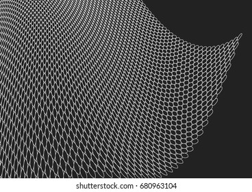 Mesh of white lines vector