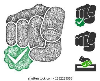 Malla para usted sólo ilustración vectorial de icono web poligonal. El modelo de canales se crea a partir de sólo un icono plano. Las formas triangulares de malla son abstractas sólo para un modelo plano.