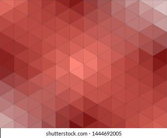 meshed tone red cube, trangle pattern