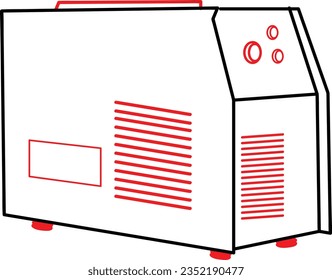 mesin las penyambung besi baja vector outline 