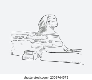 Mesir pyramid of the sketch. hand-drawn doodle Egypt art design element illustration. Illustration of Egypt set