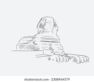 Mesir pyramid of the sketch. hand-drawn doodle Egypt art design element illustration. Illustration of Egypt set