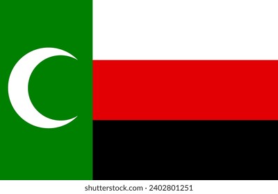 Meskhetian Turks (Ahiska Turks) ethnic groups flag vector icon
188