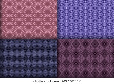 Mesmerische geometrische Chevron nahtlose Tracery Bündel. Türkisches Motiv für ethnische Muster. Chevron ikat geometrische Vektor nahtlose Hintergrund-Set. Vorlagen für monochromen Hintergrund.