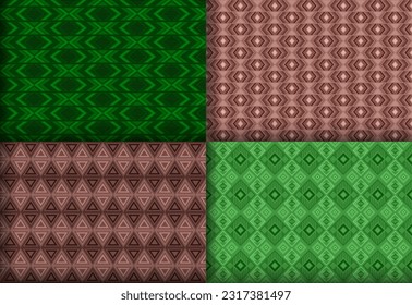 Mesmerical geometrical argyle seamless pattern collection. Traditional tracery ethnic patterns. Argyle zigzag geometric vector endless motif package. Monochrome background swatches.