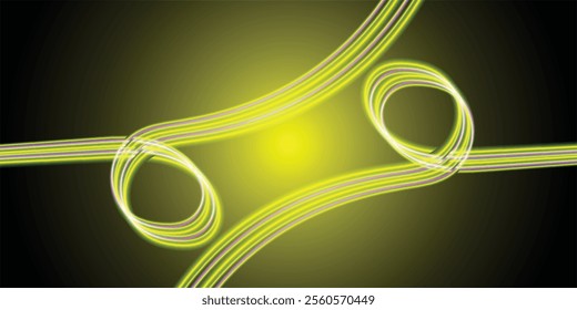 A Mesmerizing 3D Abstract Multicolor Visualization. yellow flash. background for banner