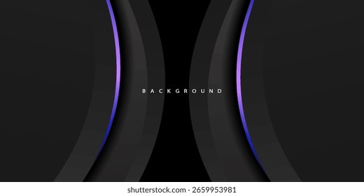 A mesmerizing 3D rendering depicting a dark tunnel formed by swirling blue and black neon lines, creating an abstract background that draws the viewer into its depths.