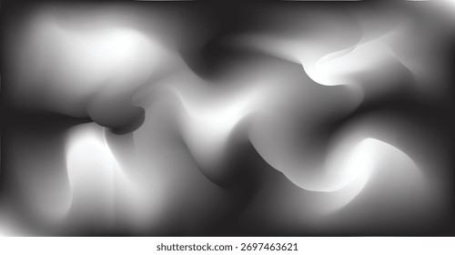 A mesmerizing abstract background featuring a flowing gradient of black and white, creating a sense of depth and movement.