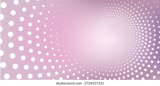 Un fascinante fondo abstracto con una estructura en forma de túnel con un gradiente de tonos rosa y púrpura, adornado con una serie de puntos blancos que crean una sensación de profundidad y movimiento.