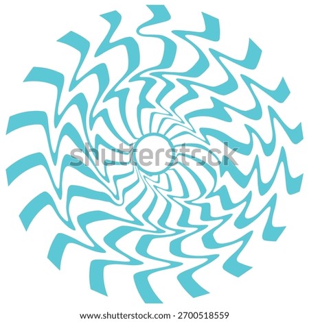 A mesmerizing abstract design with aqua swirls emanating from a central vortex, creating an illusion of rotating movement and calm energy.