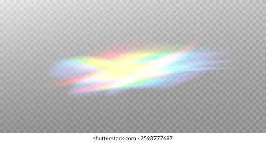 Mesmerizing abstract glow on a light background with shimmering crystalline streams. Reflective and transparent elements add a dreamy, futuristic touch with a soft, ethereal shimmer.