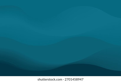 A mesmerizing abstract illustration featuring teal waves with smooth gradients. This design is perfect for modern backgrounds, adding a touch of serenity to any project.